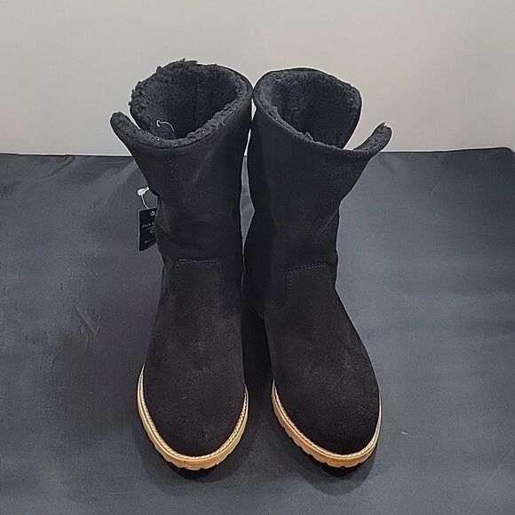 BRAND NEW JACK ROGERS SADIE SHERPA FAUX SUEDE SHEARLING LINED BOOTIES - Picture 3 of 16